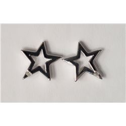 #25-STERLING SILVER DIAMOND STAR SHAPED STUD