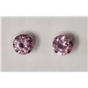 Image 1 : #34-10KT  WHITE GOLD PINK CUBIC ZIRCONIA EARRINGS
