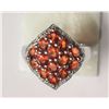 Image 1 : #35-STERLING SILVER ORANGE SAPPHIRE(2.30T)RING