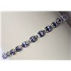 Image 1 : #41-STERLING SILVER TANZANITE(5CT)BRACELET