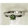 Image 1 : #42-10KT WHITE GOLD ENHANCED GREEN DIAMOND