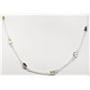 Image 1 : #43-STERLING SILVER GEMSTONE NECKLACE