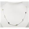Image 2 : #43-STERLING SILVER GEMSTONE NECKLACE