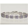 Image 1 : #45-STERLING SILVER TANZANITE(10.80CT)BRACELET
