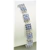 Image 2 : #45-STERLING SILVER TANZANITE(10.80CT)BRACELET