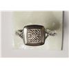 Image 1 : #48-STERLING SILVER DIAMOND(0.20CT)RING