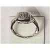 Image 2 : #48-STERLING SILVER DIAMOND(0.20CT)RING