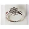 Image 1 : #49-STERLING SILVER 7 DIAMOND RING