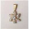 Image 1 : #50-10KT YELLOW GOLD CUBIC ZIRCONIA FLOWER