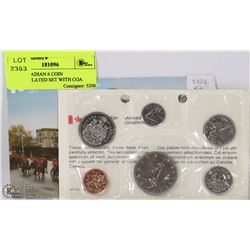 1978 CANADIAN 6 COIN UNCIRCULATED SET WITH COA