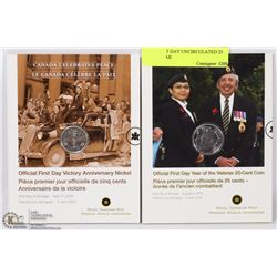 2005 FIRST DAY UNCIRCULATED 25 CENT YEAR