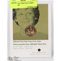 2005 OFFICIAL FIRST DAY TERRY FOX $1 COIN
