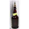 Image 1 : VINTAGE AMBER CZ CAP BOTTLE WITH STOPPER