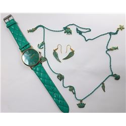 #16 - TURQUOISE BLUE & GOLD TONE SET