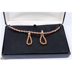 ROPE BRACELET AND EARRINGS SET