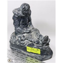 INUIT CERAMIC "CARVE LIKE " STATUE