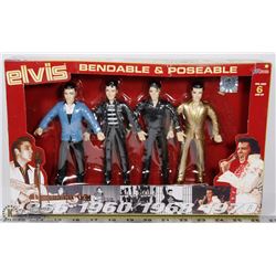 ELVIS BENDABLE AND POSEABLE COLLECTORS FIGURES IN