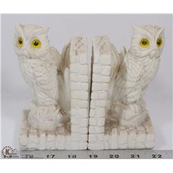 VINTAGE MID CENTURY MADE IN ITALY OWLS  BOOKENDS