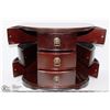 Image 1 : CHERRY WOOD JEWELRY BOX.
