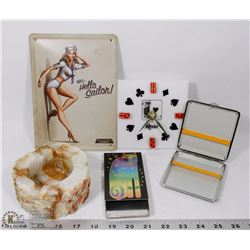 BOX OF MANCAVE ITEMS