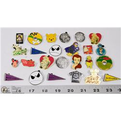 LOT OF 25 ASSORTED WALT DISNEY COLLECTOR TRADING