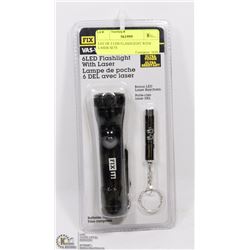 LOT OF TWO LED FLASHLIGHT/ LASER SETS