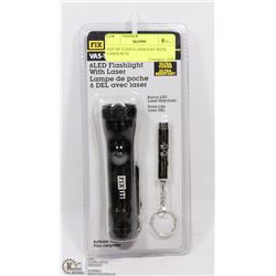 LOT OF TWO LED FLASHLIGHT/ LASER SETS