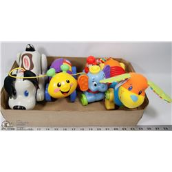 BOX OF ANIMATED LEARNING TOYS