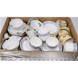 FLAT FILLED WITH VARIOUS TEACUP AND SAUCER SETS