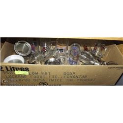 LARGE BOX OF ASST. ESTATE LIQUOR GLASSES