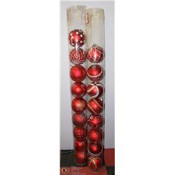 17 - 6" DECORATIVE CHRISTMAS BALLS