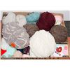 Image 1 : LARGE FLAT OF ASSORTED YARNS/WOOLS