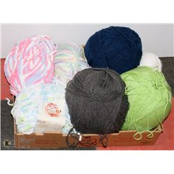 FLAT OF ASSORTED YARN