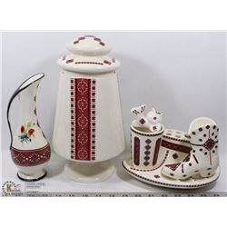 BOX OF UKRAINIAN EMBROIDERY ITEMS