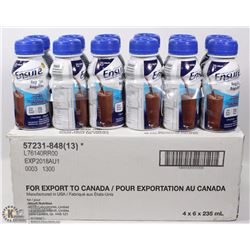 CASE OF ENSURE MEAL SUPPLEMENTS CHOCOLATE