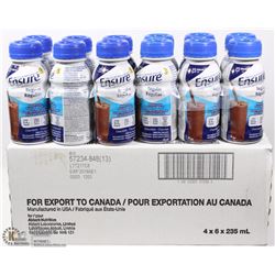 CASE OF ENSURE MEAL SUPPLEMENTS CHOCOLATE