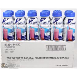 CASE OF ENSURE MEAL SUPPLEMENTS STRAWBERRY