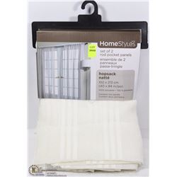 HOMESTYLES SET OF 2 ROD POCKET PANELS