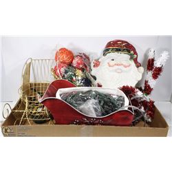 X-LARGE FLAT OF CHRISTMAS DECOR.