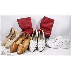 TWO FLATS OF NEW WOMEN'S LEATHER SHOES SIZE 7