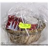 Image 1 : BEADED WICKER GIFT BASKET