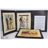 Image 1 : LOT OF 3 HANDMADE EGYPTIAN PAPYRUS PAPERS