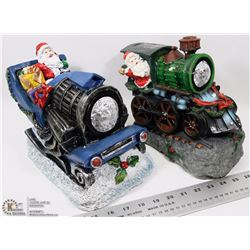 2 SOLAR SANTAS IN A TRAIN