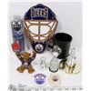 Image 1 : A BOX W/ EDMONTON OILERS MERCHANDISE