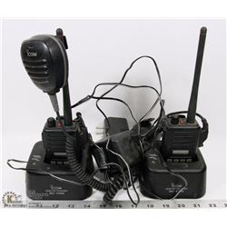 SET OF 2 WORK RADIOS WITH CHARGES.