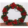 Image 1 : LARGE CHRISTMAS WREATH WITH LIGHTS, ETC.