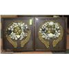 Image 1 : PAIR OF FRAMED PICTURES MADE OF SHELLS 16X17.