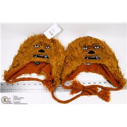 2 NEW UNISEX CHEWBACCA FURRY HATS WITH HMV