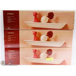 3 WINDSOR 24X2.25X5 SHELVES WITH SOLID WOOD MANTLE