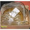 Image 1 : 15) BOX OF ASSORTED DEPRESSION GLASS INCL DIVIDED
